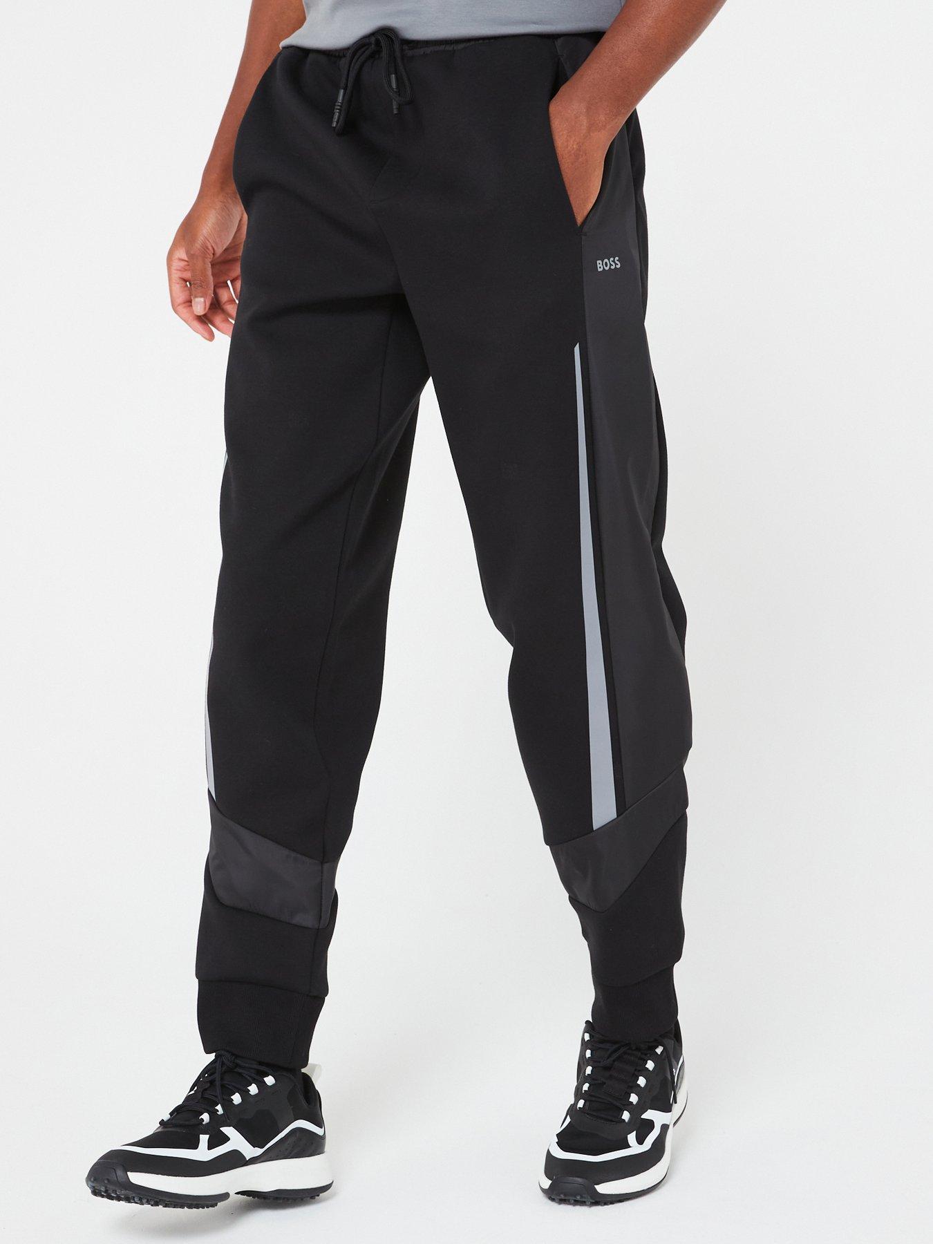 BOSS Hadikon Relaxed Fit Joggers - Black | Very.co.uk