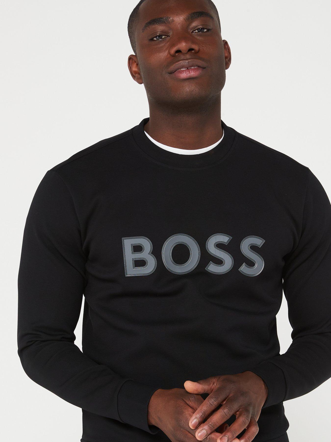 BOSS Salbo 1 Logo Sweatshirt - Black | Very.co.uk