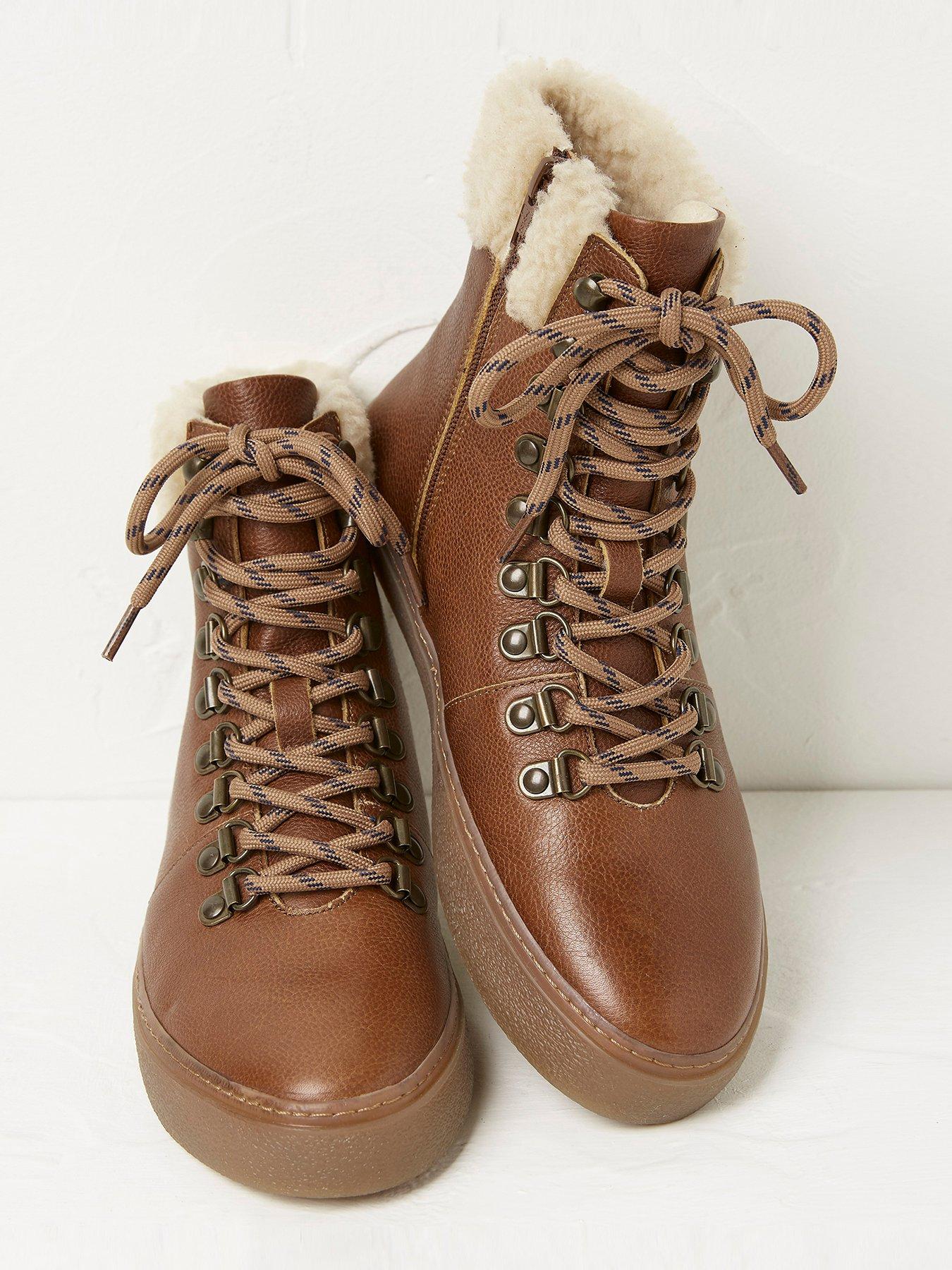 FatFace Romy Hybrid Hiker Leather Boot Tan Very
