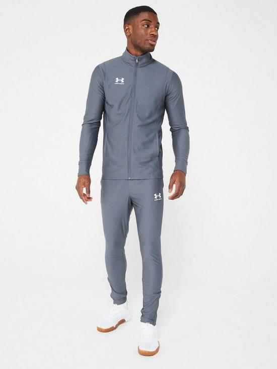 front image of under-armour-mens-challenger-tracksuit-grey