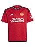  image of adidas-manchester-united-junior-2324-home-stadium-replica-shirt-red