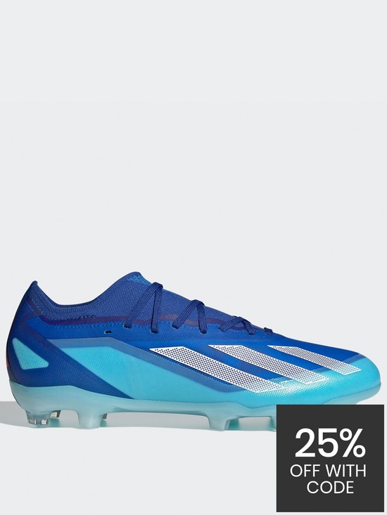 front image of adidas-mens-x-crazy-fast2-firm-ground-football-boot-blue