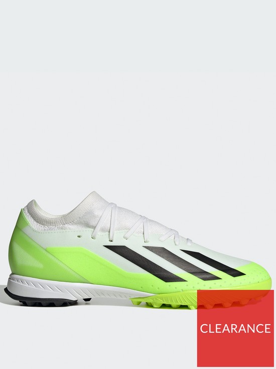 front image of adidas-mens-x-laceless-speed-form3-astro-turf-football-boot-white