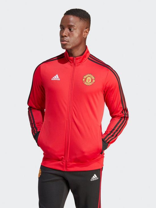 adidas Mens Manchester United 23/24 DNA Jacket - Red | very.co.uk