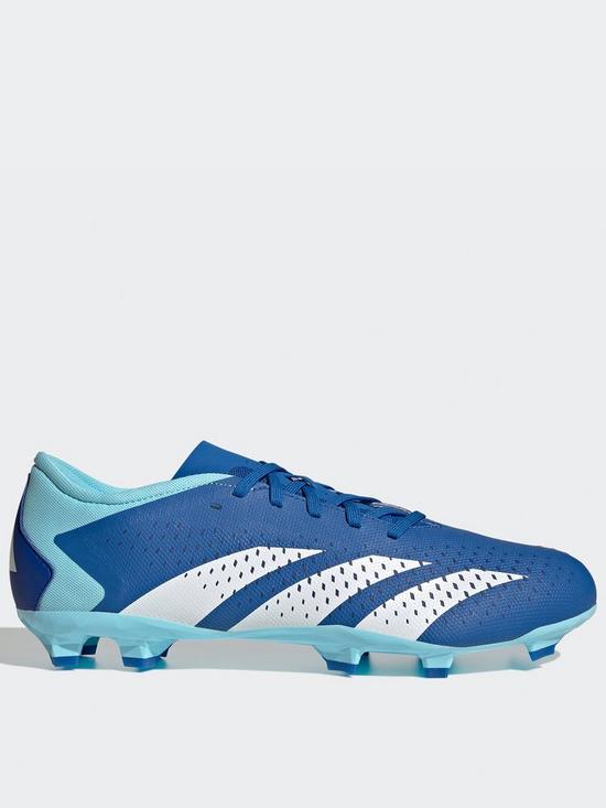 front image of adidas-mens-predator-accuracy-low-203-firm-ground-football-boot-blue