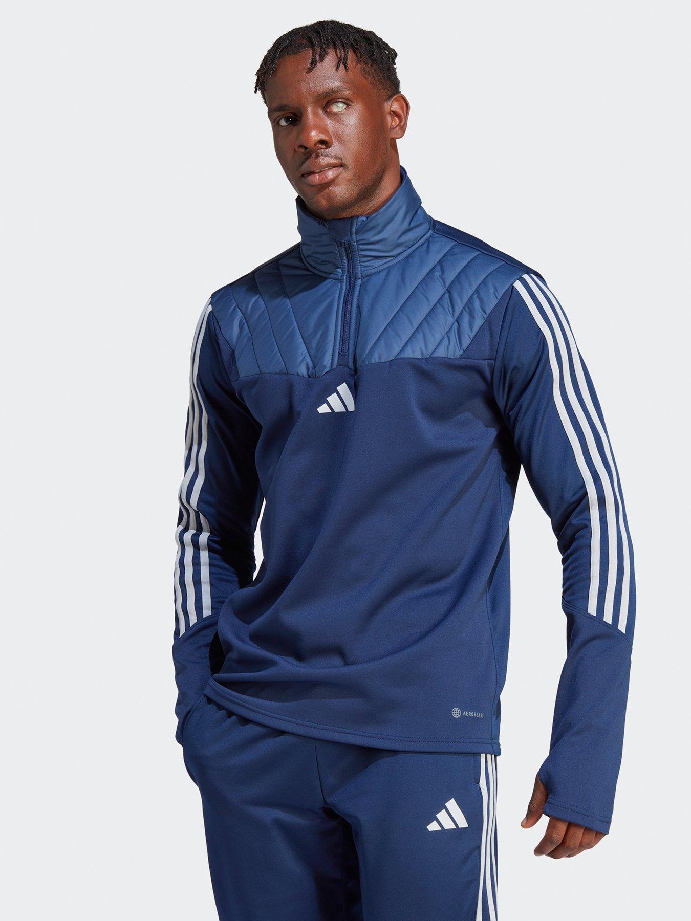 adidas Tiro 23 Club Winterized Track Jacket - Navy Blue & White |  Evangelista Sports