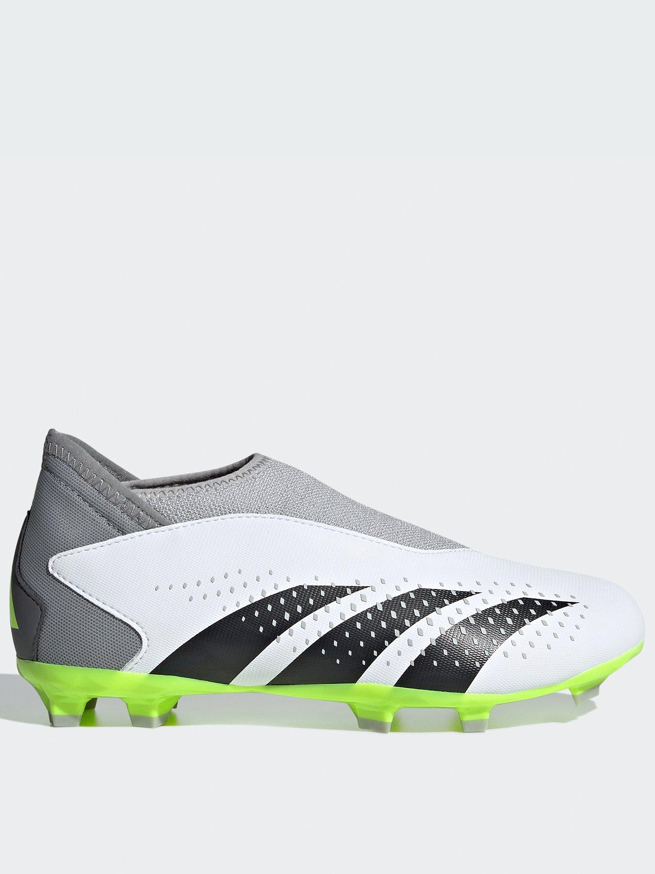 adidas Junior Predator Laceless 20.3 Firm Ground Football Boot, White, Size 10
