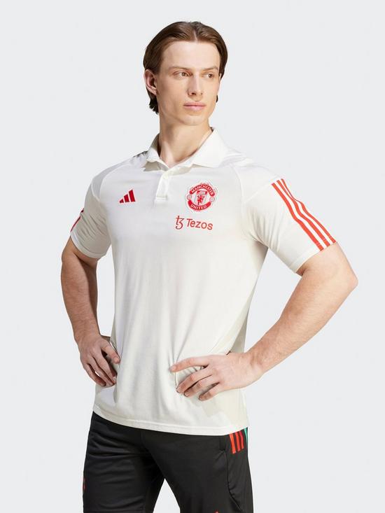 front image of adidas-mens-manchester-united-2324-tr-polo-white