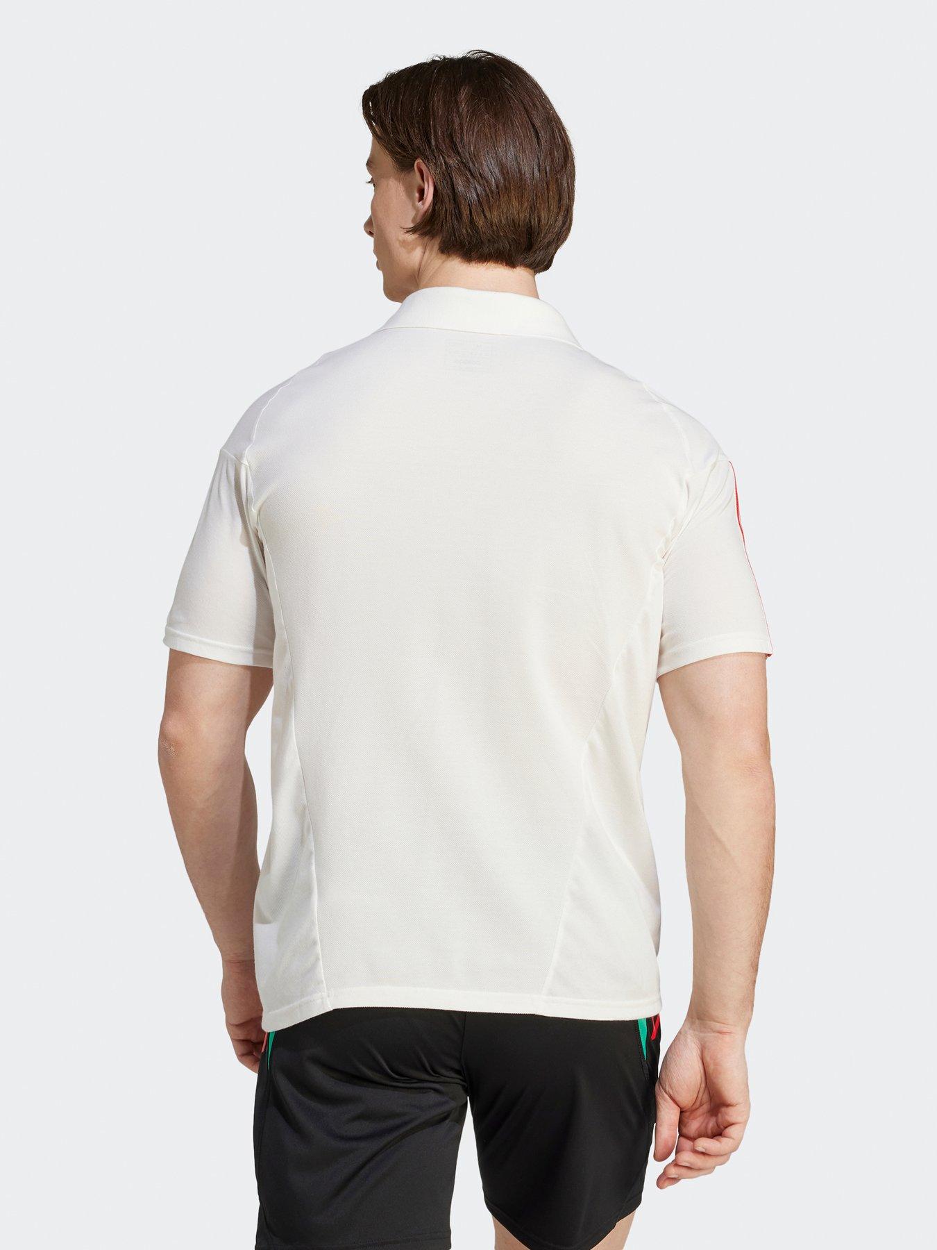 adidas Mens Manchester United 23/24 TR Polo - White | Very.co.uk