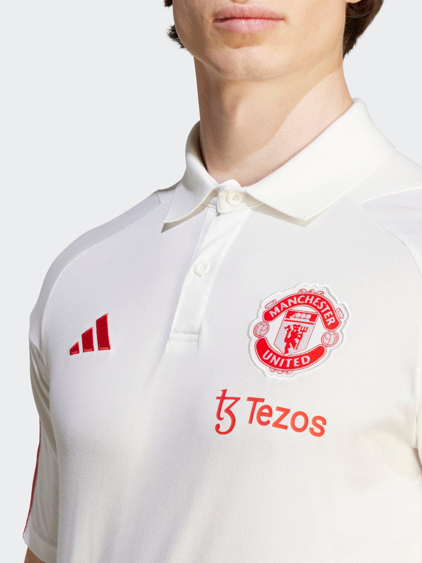 adidas Mens Manchester United 23/24 TR Polo - White | Very.co.uk