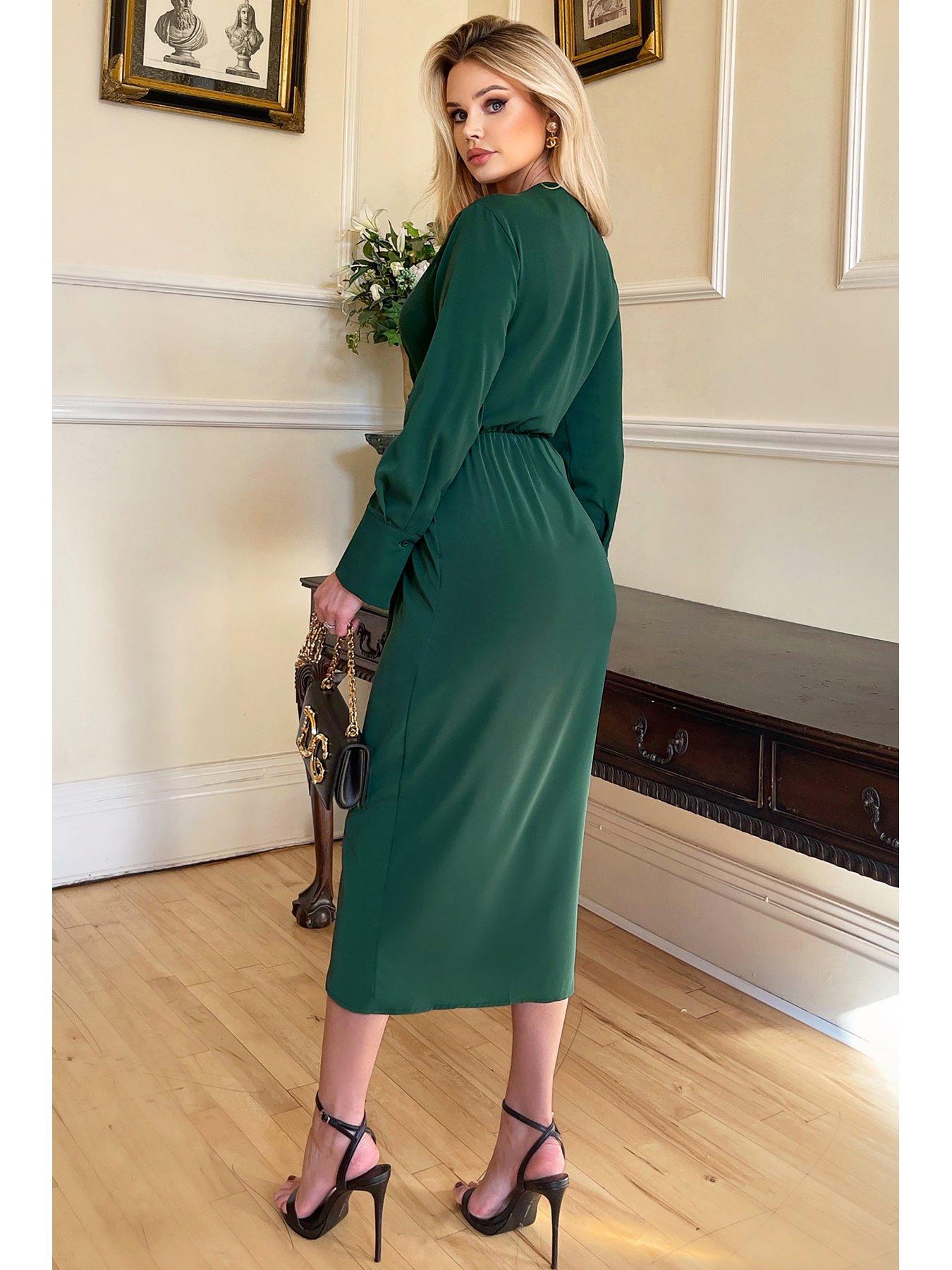 Teal wrap dress sales uk