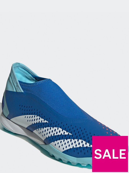 stillFront image of adidas-mens-predator-accuracy-laceless-203-astro-turf-football-boot-blue