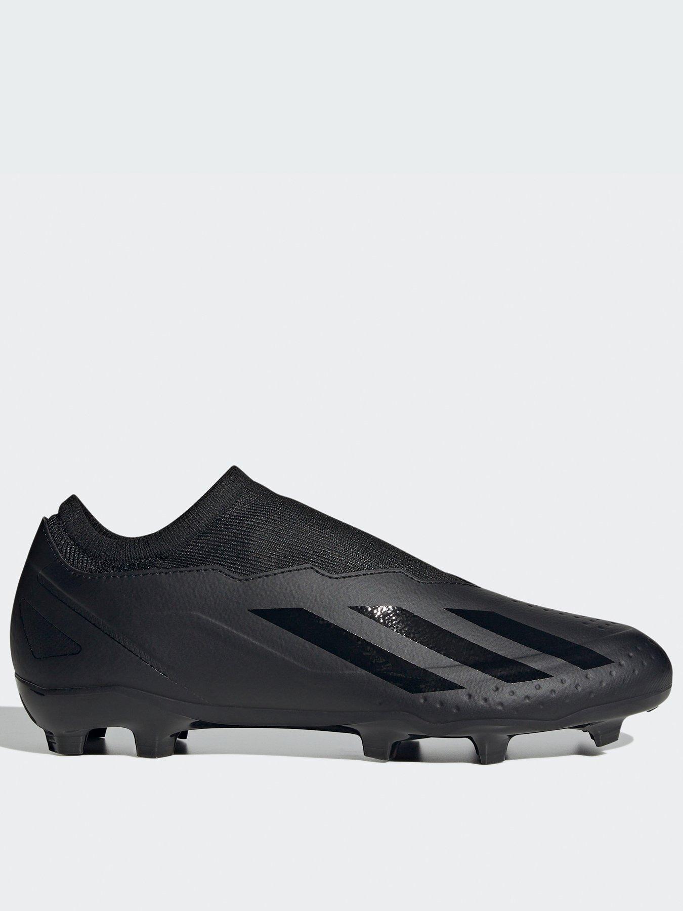 Black adidas laceless store boots