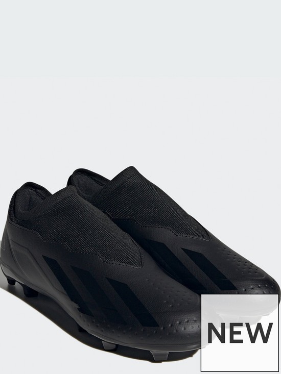 stillFront image of adidas-mens-x-laceless-speedportal3-firm-ground-football-boot-black