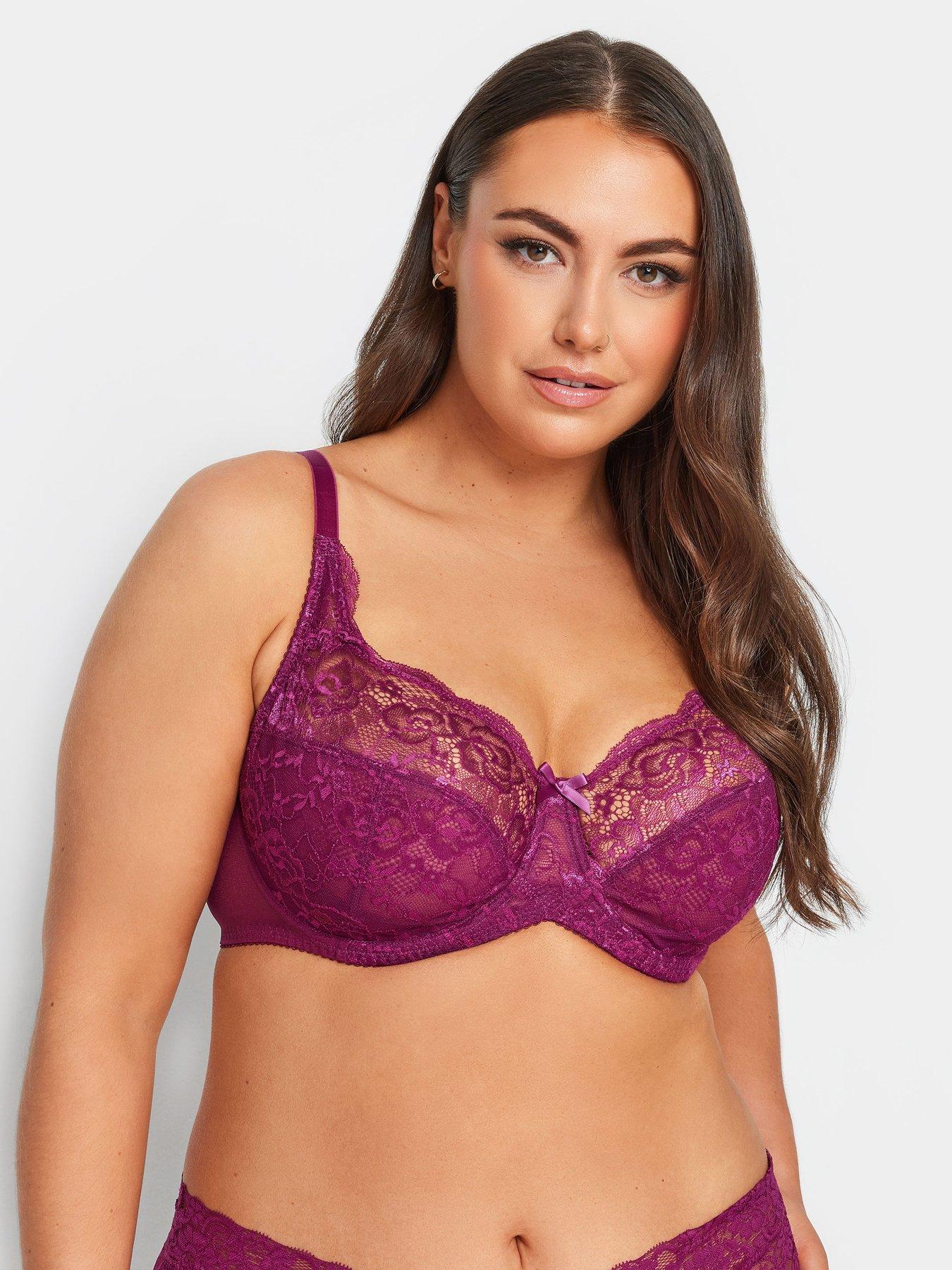 Boux Avenue Jinny Lace Balconette Bra Dd-g Cup in Blue