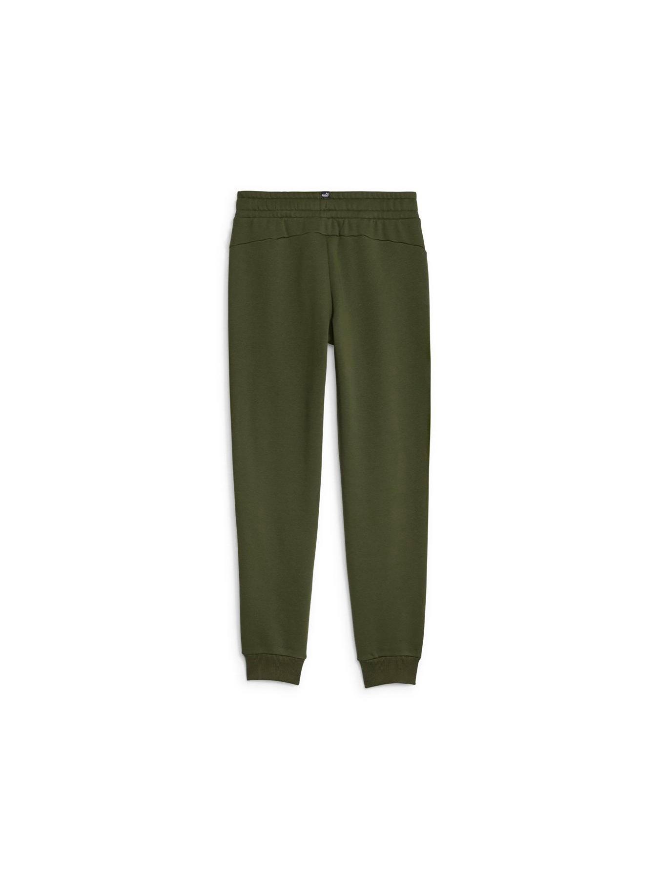 Image 2 of 2 of Puma Boys Essentials Fleece Logo Pants - Khaki