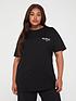  image of v-by-very-curve-graphic-print-t-shirt-black