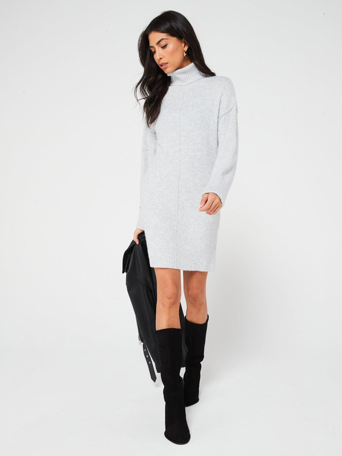 Lucy Mecklenburgh Lucy Mecklenburgh x V by Very High Neck Loose Jumper Dress  - Pink