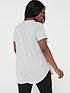  image of v-by-very-curve-crew-neck-scooped-hem-t-shirt-grey