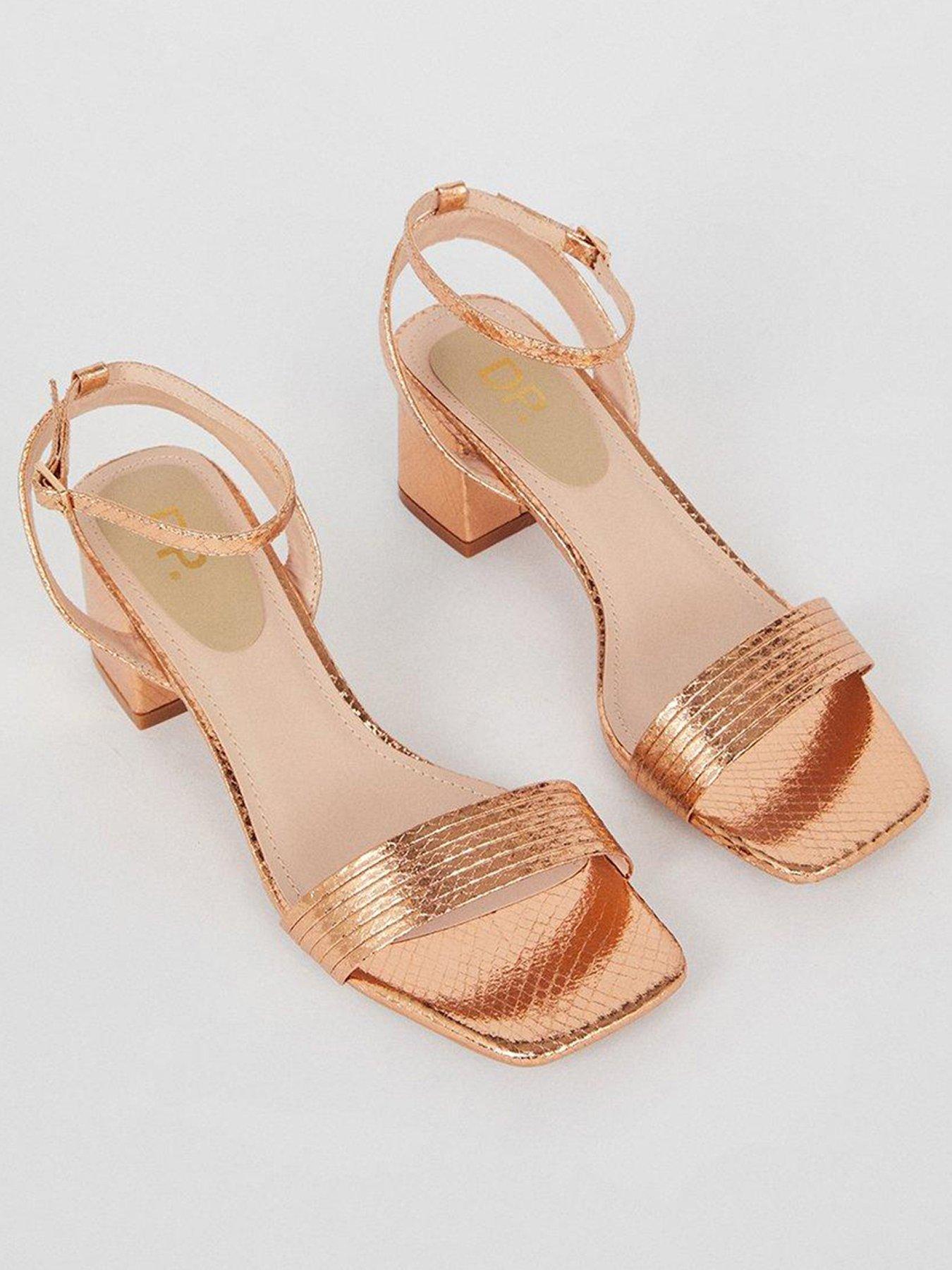 Rose gold clearance sandals dorothy perkins