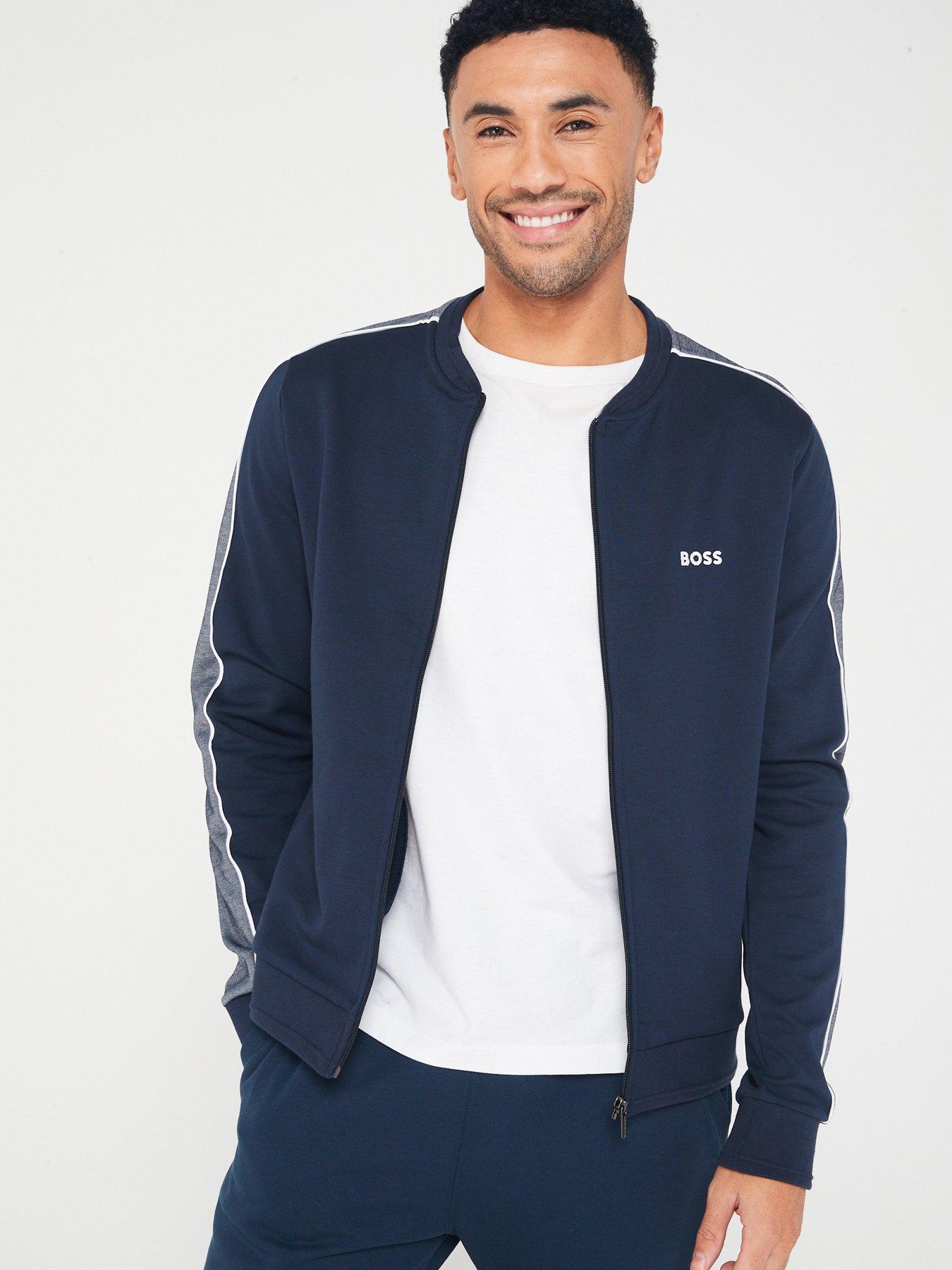 BOSS Bodywear Tracksuit Col Jacket Dark Blue Very