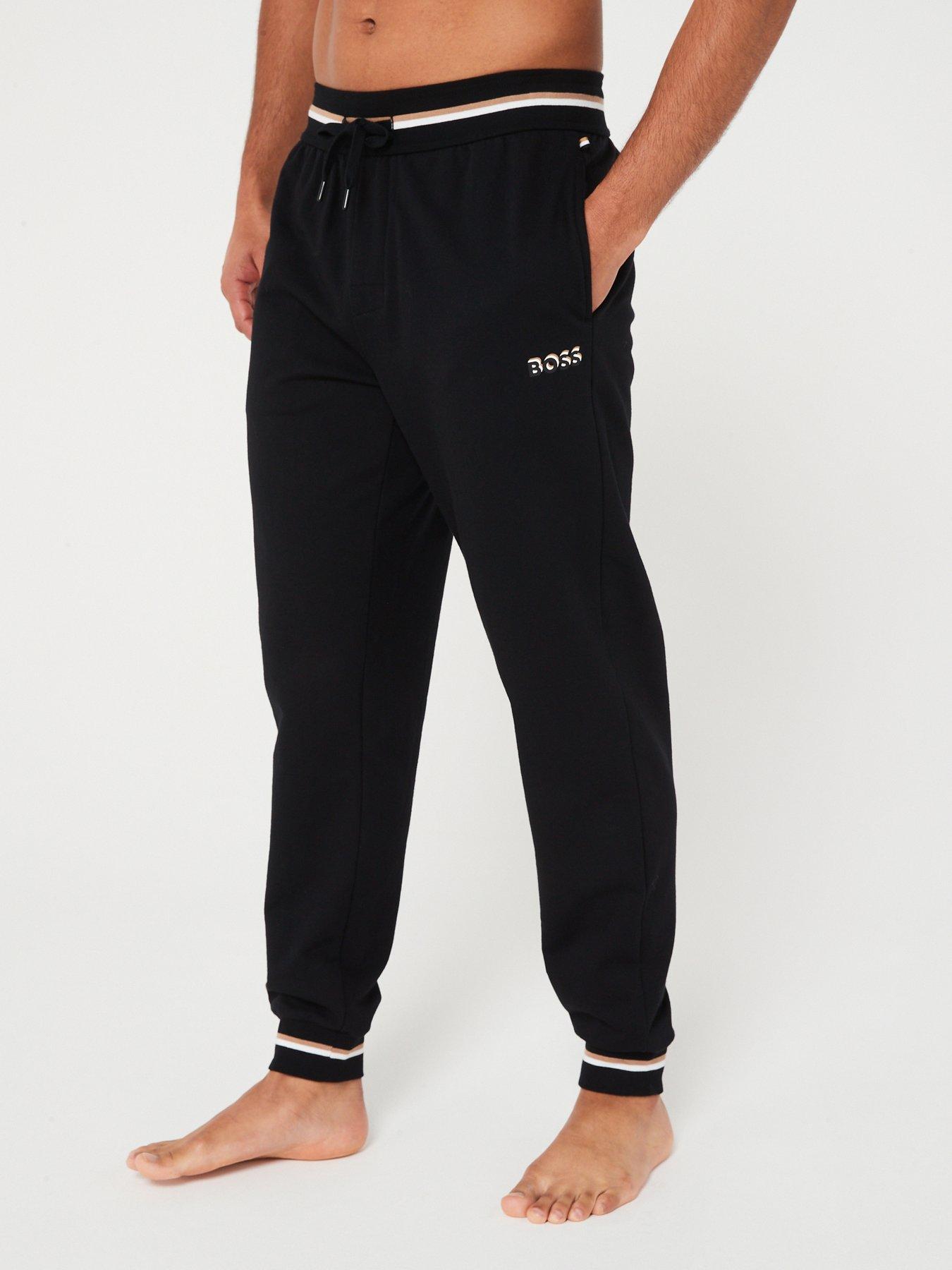 BOSS - Slim-fit pyjama leggings with logo waistband