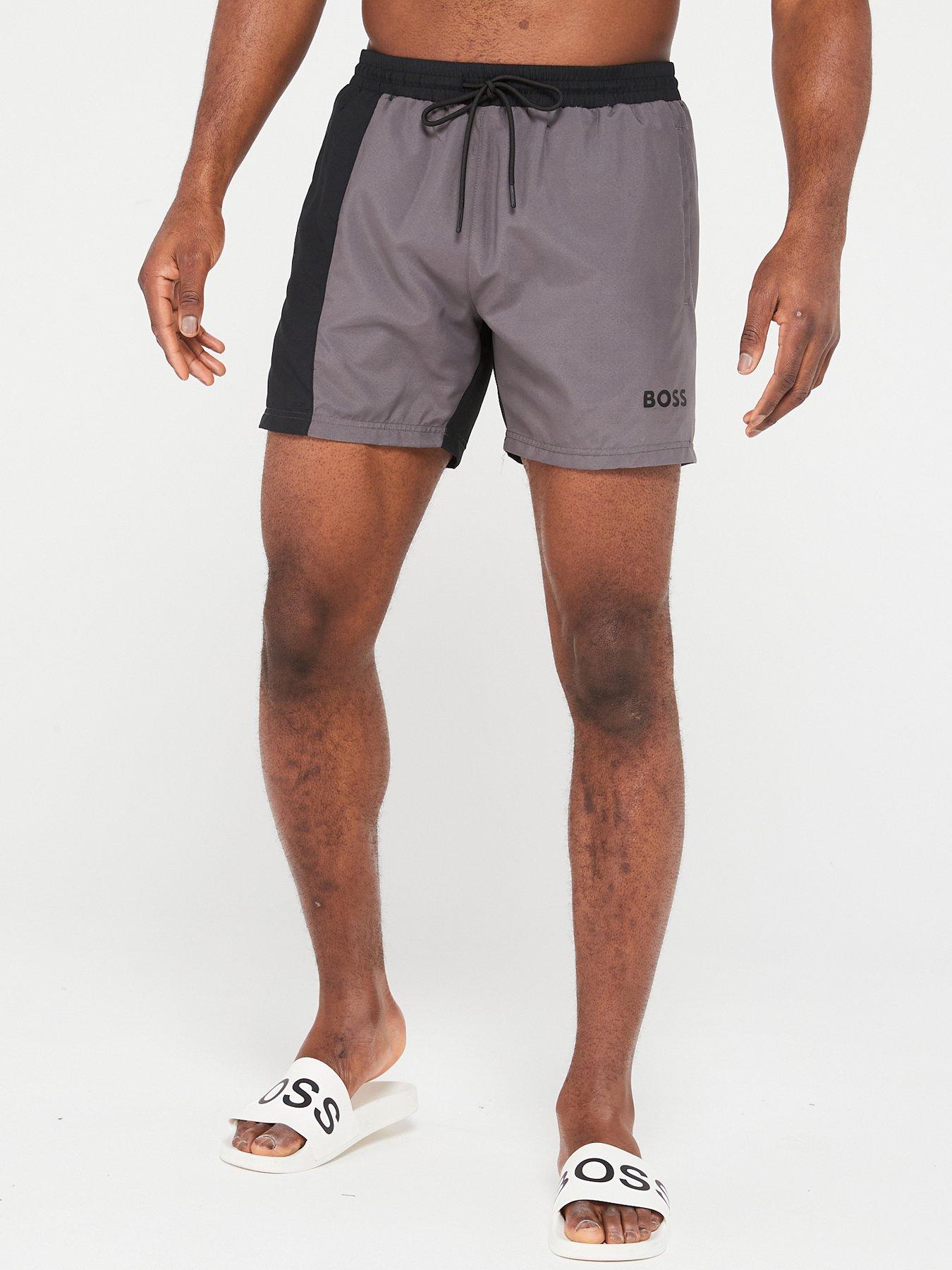 Mens grey hugo boss on sale shorts