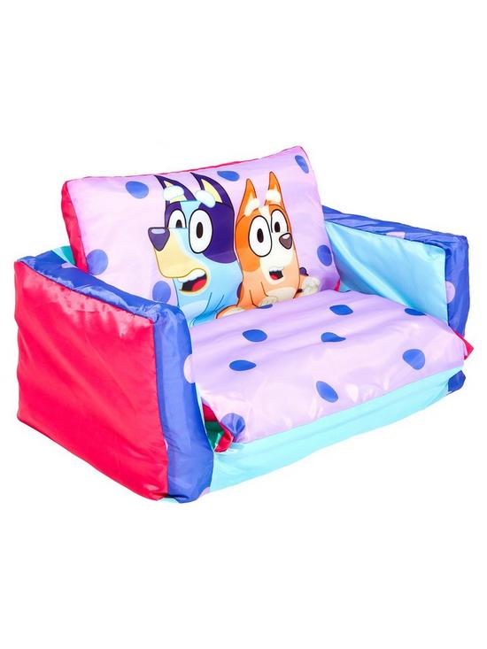 back image of bluey-flip-out-mini-sofa-2-in-1-kids-inflatable-sofa-and-lounger