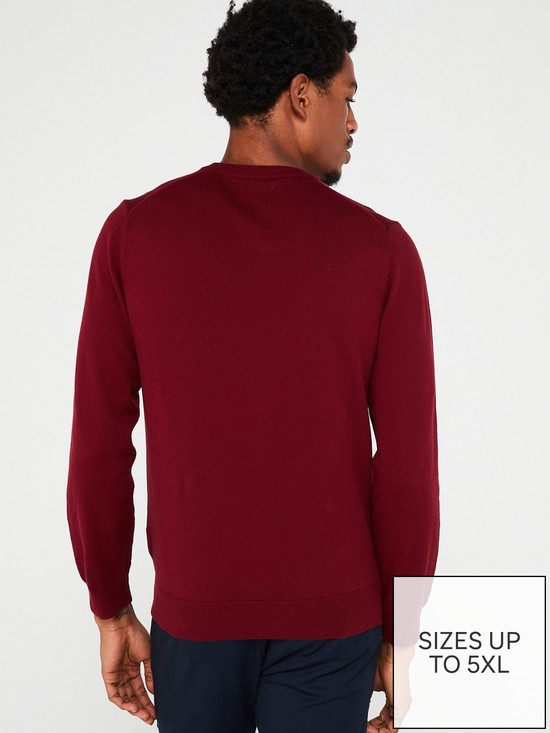 stillFront image of gant-knitted-c-neck-jumper-red