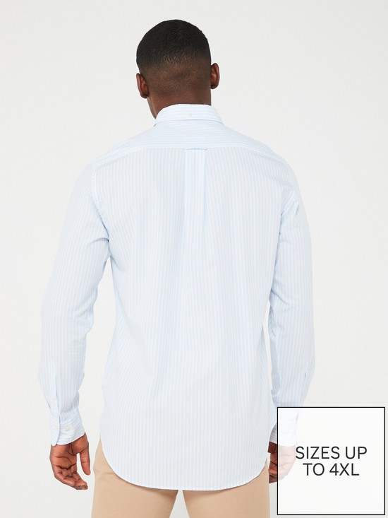 stillFront image of gant-regular-fit-poplin-stripe-shirt-light-blue