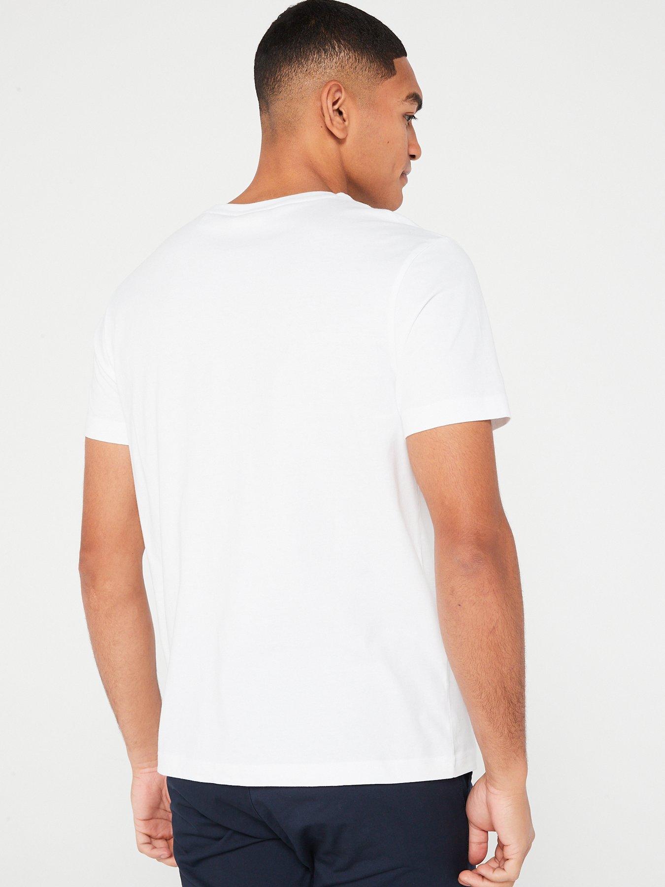 GANT Regular Fit Archive Shield Ss T-Shirt - White | Very.co.uk