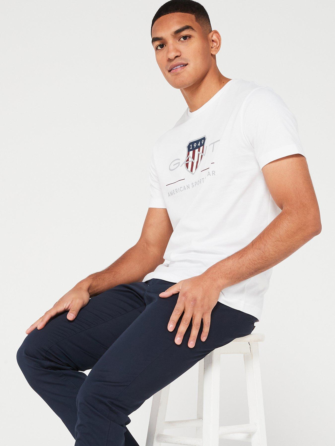 Camiseta Clásica Algodón Hombre Camiseta GANT REG Archive Shield SS Para Hombre - Diseño Clásico, Calidad Premium, Estilo Casual Americano Camiseta Gant Hombre