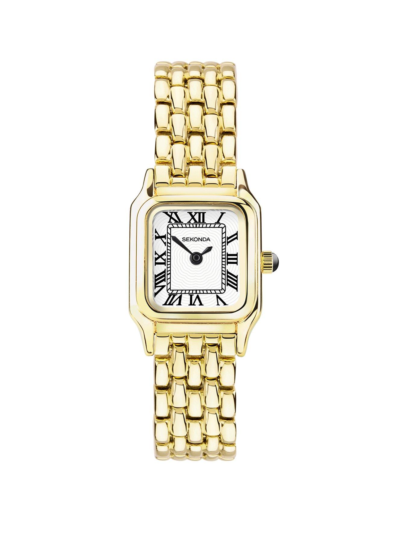 Product photograph of Sekonda Womens Monica Gold Bracelet Analogue Watch from very.co.uk