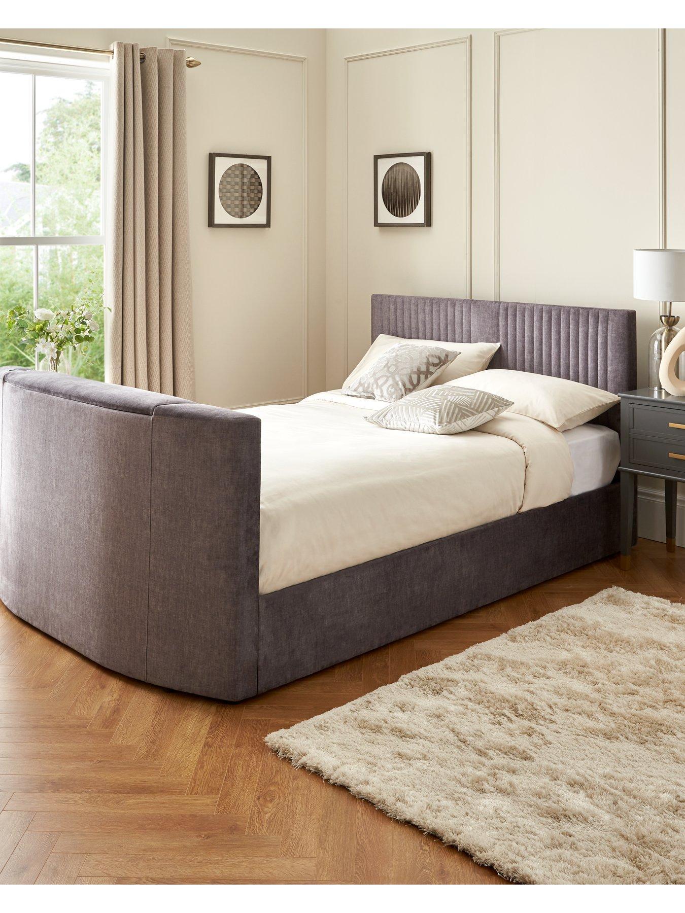 Product photograph of Very Home Prent Tv Bed With Voice Control And Mattress Options Buy Amp Save - Bed Frame With Microquilt Mattress from very.co.uk
