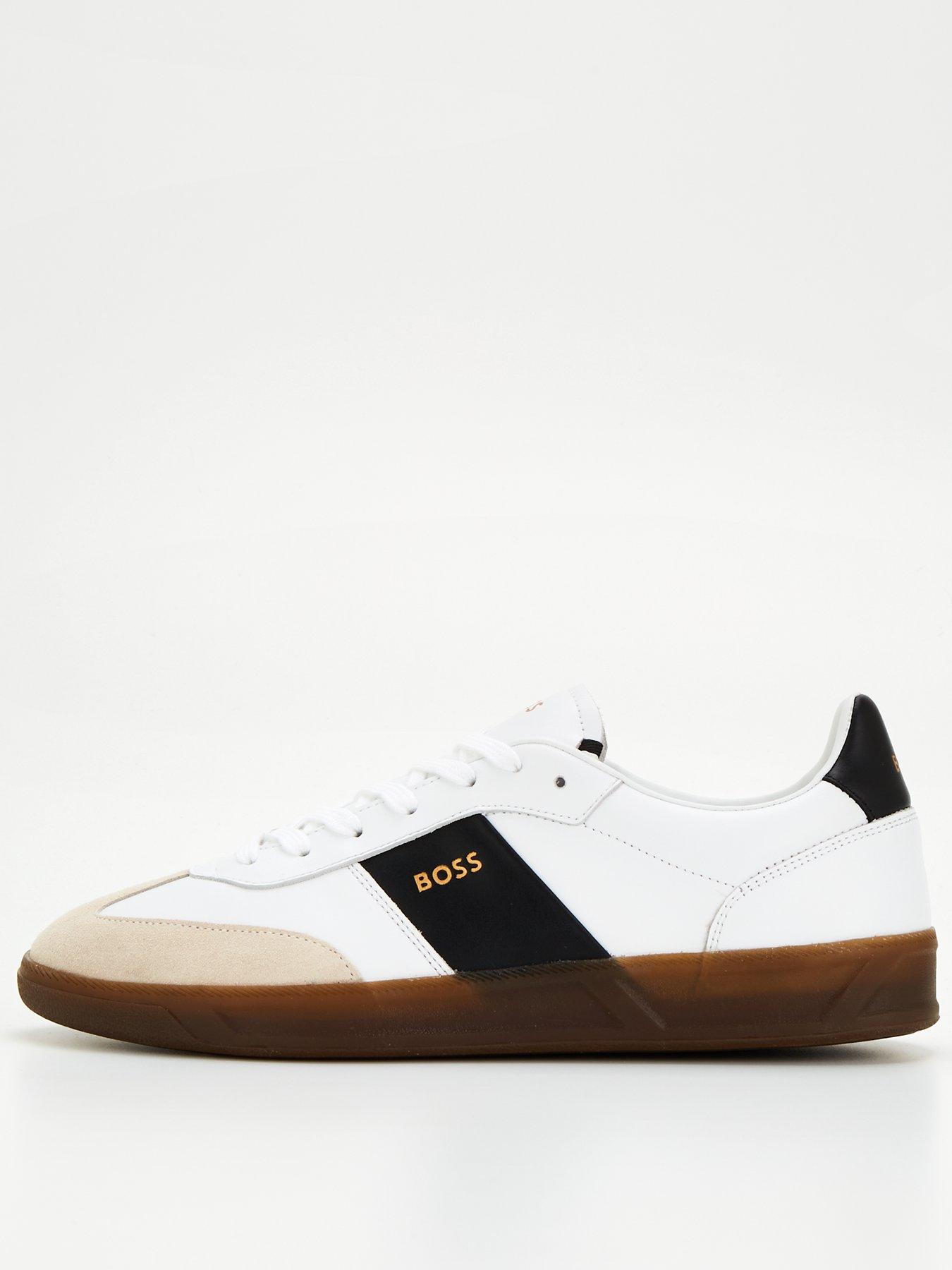 Leather mens store hugo boss trainers