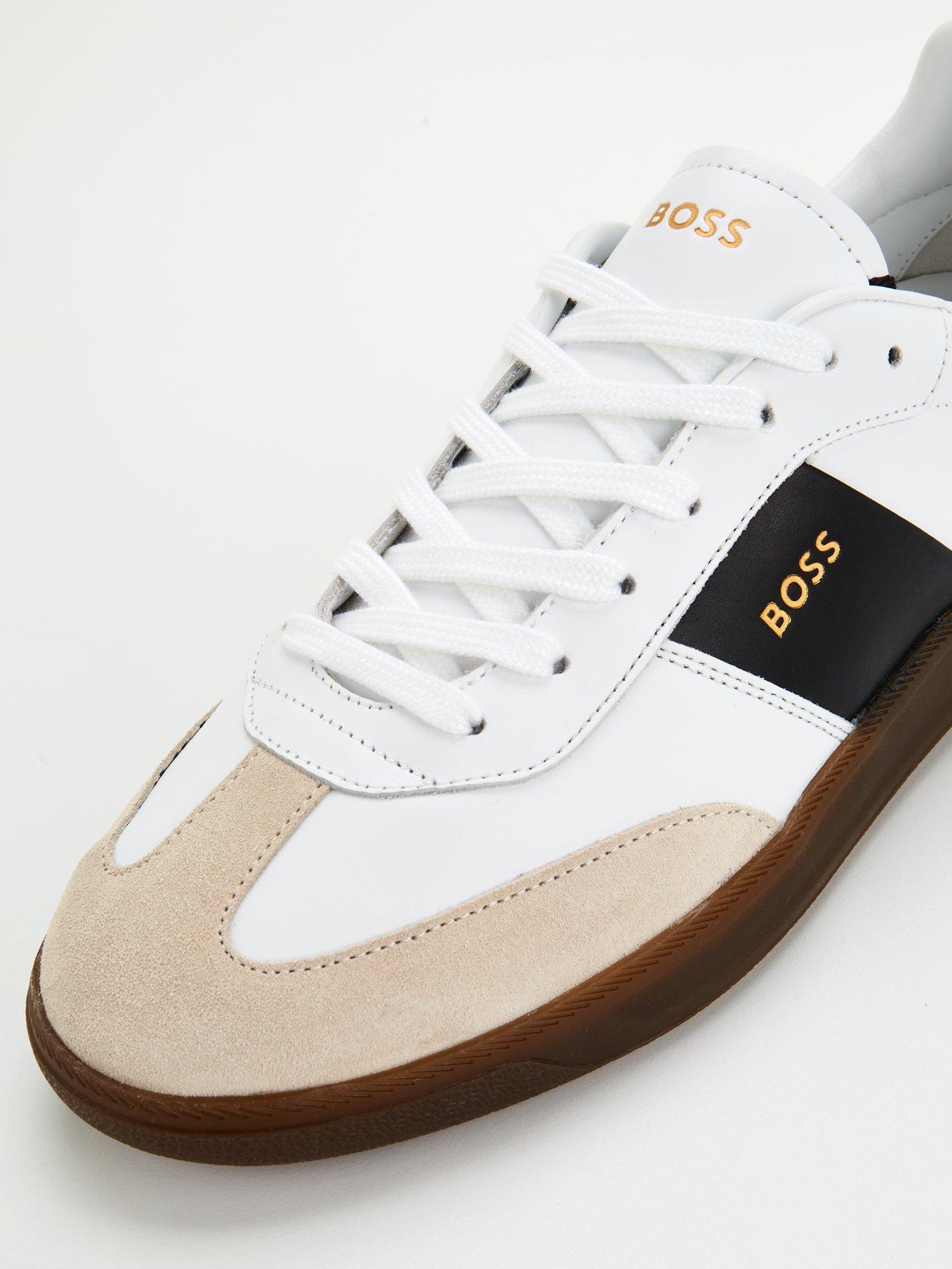 Boss white trainers deals