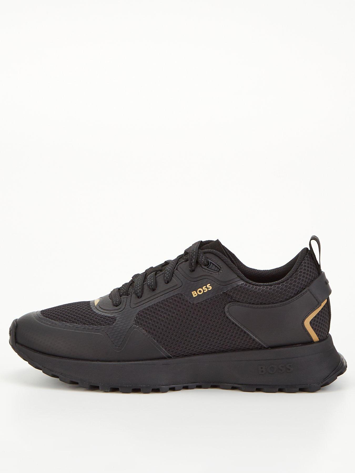 BOSS Jonah Runn  Trainers - Black/Gold, Black/Gold, Size 9, Men