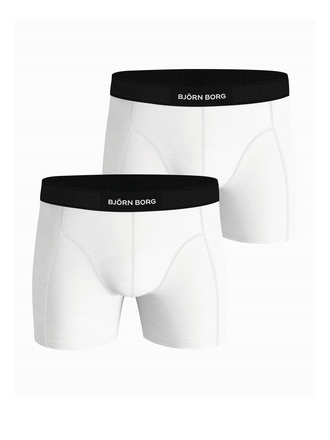 undefined Mens Bjorn Borg Premium Cotton Stretch Boxer 2 Pack