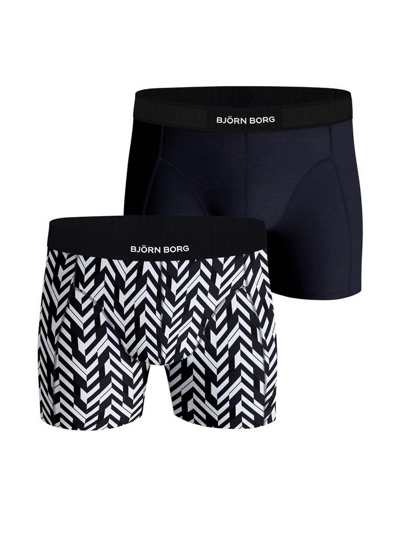Bjorn Borg Mens Bjorn Borg Premium Cotton Stretch Boxer 2 Pack