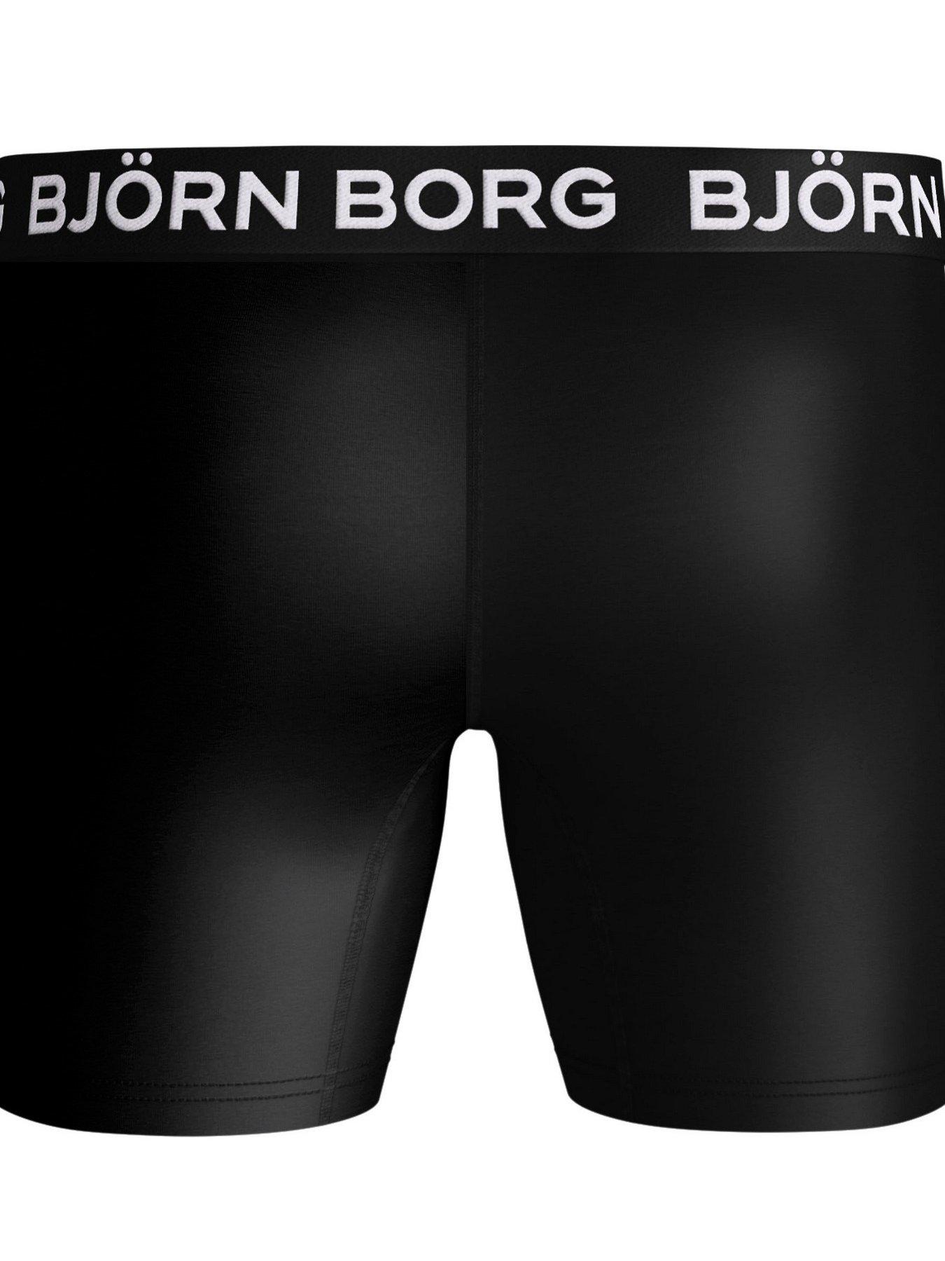 Image 3 of 3 of Bjorn Borg Mens Bjorn Borg Performance Boxer 2 Pack - Black