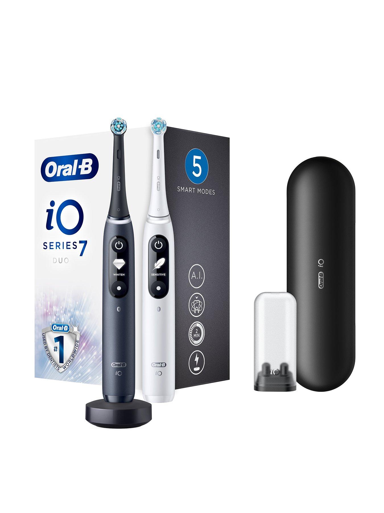 Oral-B iO7 White Alabaster & Black Lava (Duo Pack) | Very.co.uk