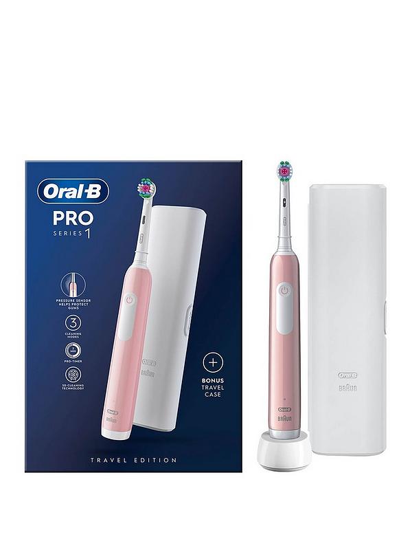 Image 1 of 7 of Oral-B Pro 1 3D White Pink (+Travel Case)