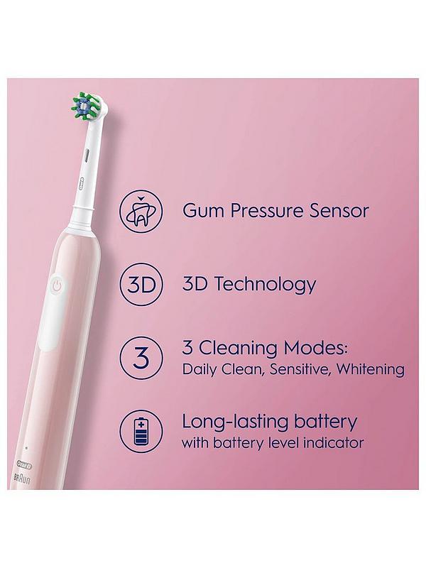 Image 5 of 7 of Oral-B Pro 1 3D White Pink (+Travel Case)