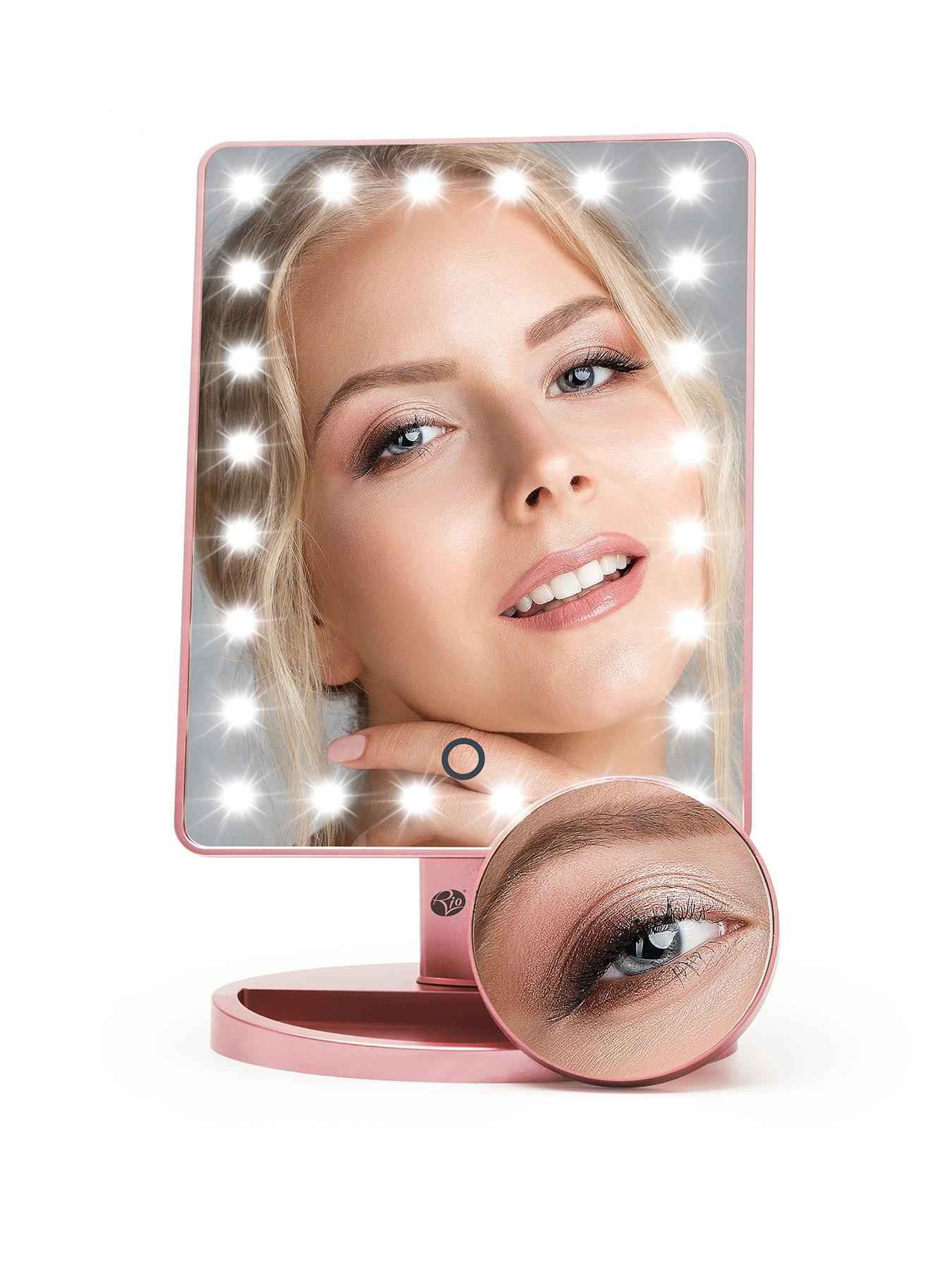 Eyebrow mirror on sale with light