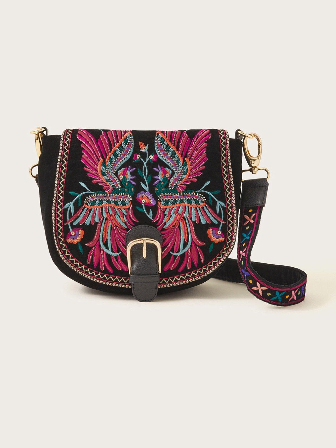 Beatrice Bird Velvet Cross Body