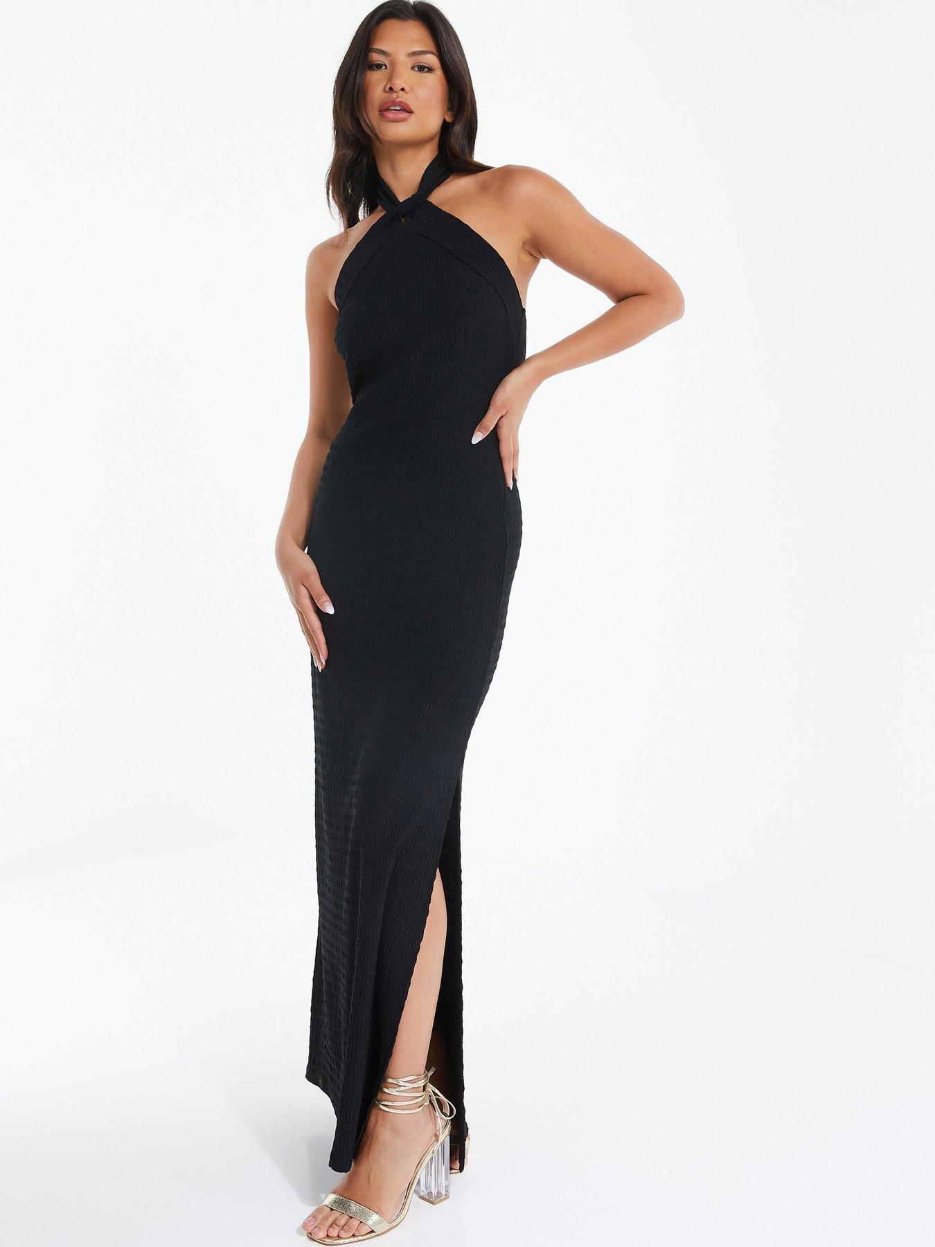 Quiz black evening store dresses