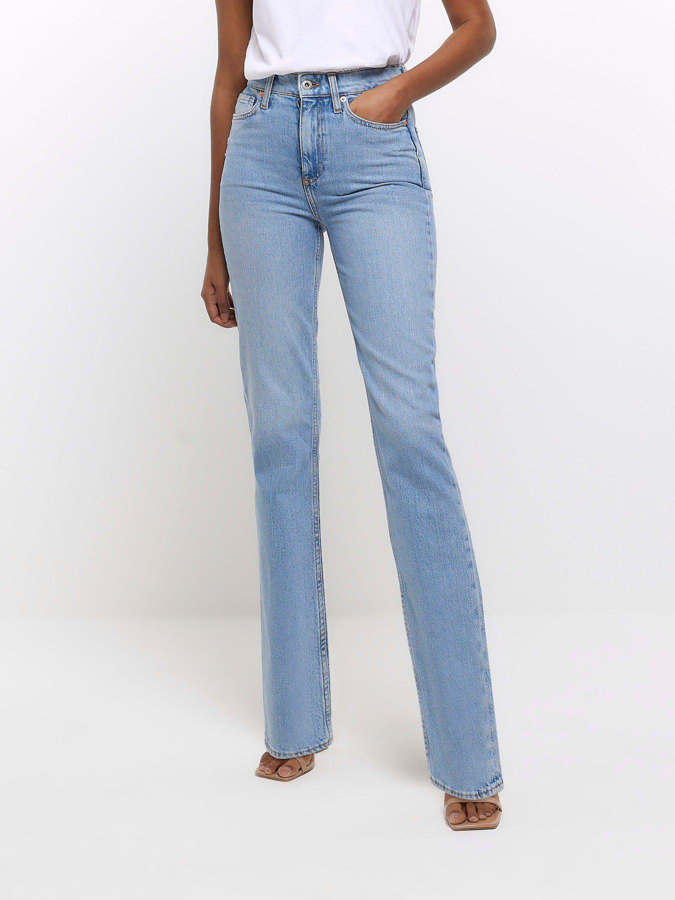 High waist store straight fit jeans