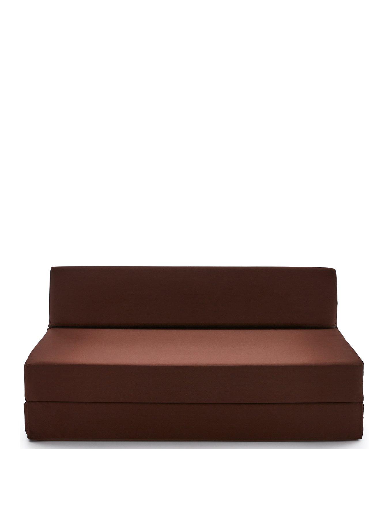 KAIKOO Double Folding Chair Bed Chocolate