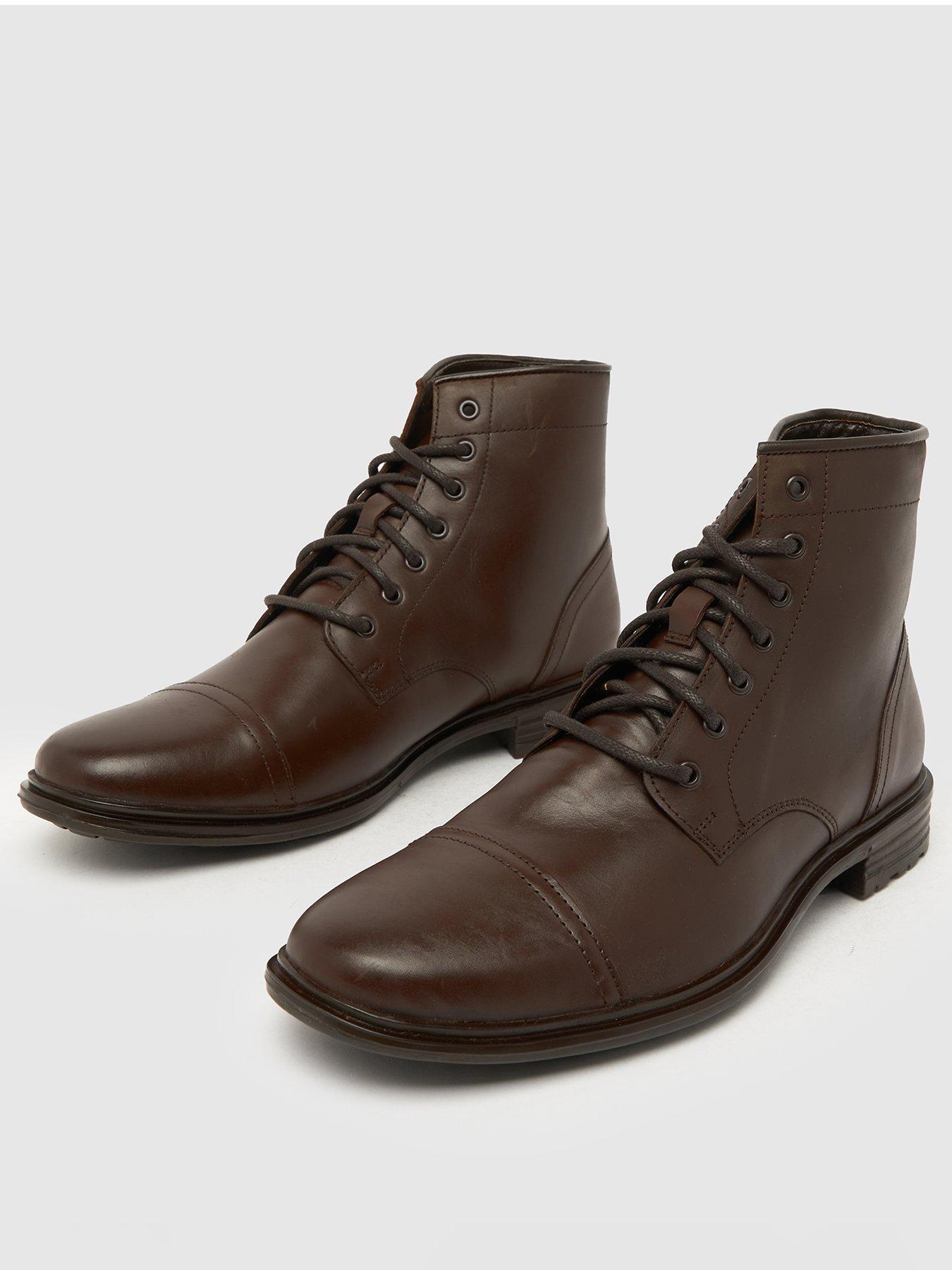 Mens brown lace up cheap boots