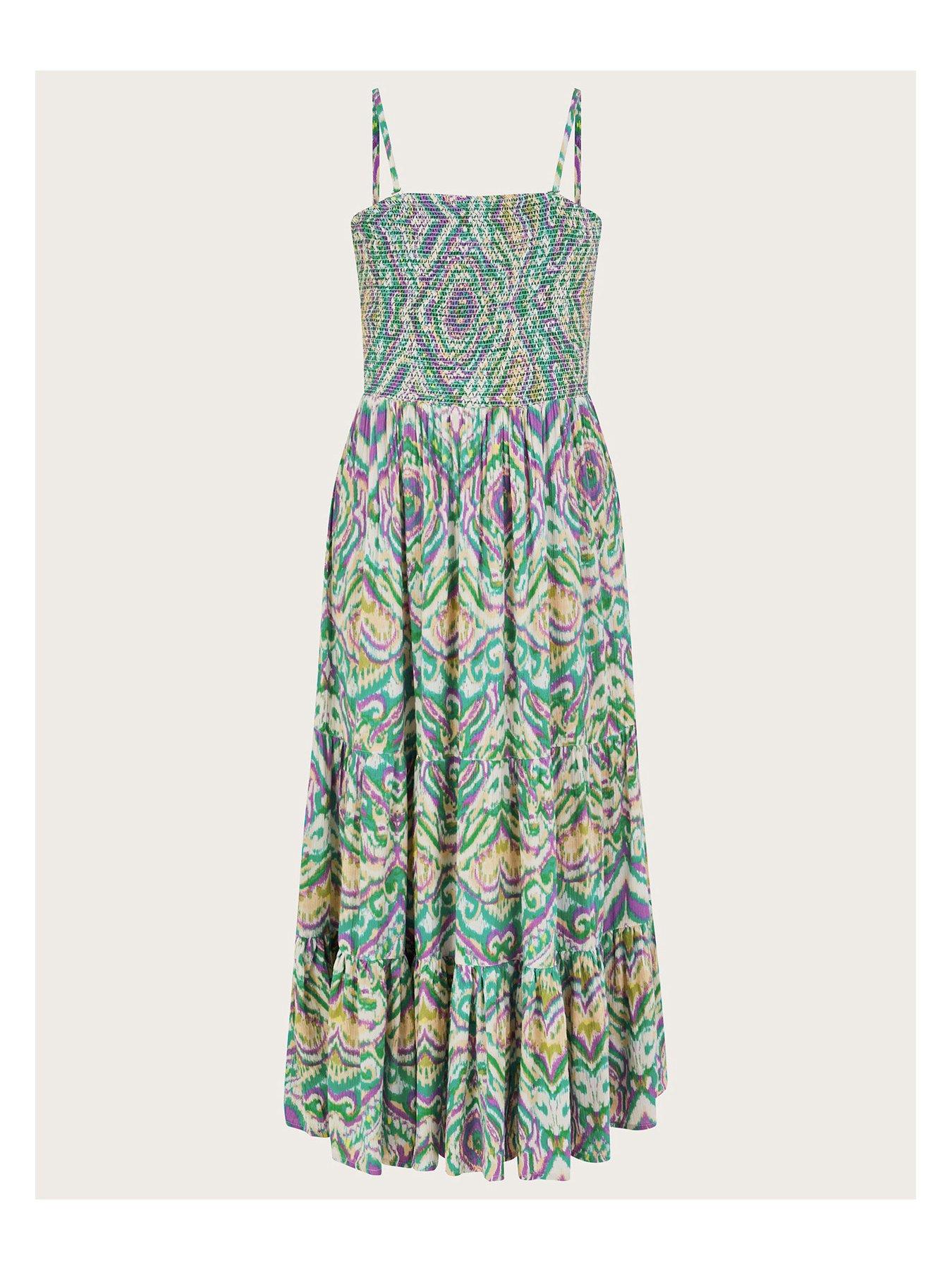 Monsoon Bandeau Geo Dress - Multi | Very.co.uk